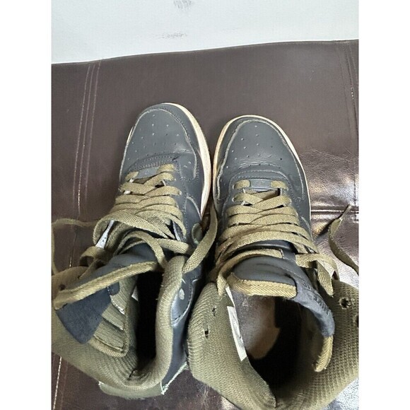 Nike Men's Air Force 1 Shoes Size 7 Black and Olive Green High Tops - Picture 3 of 7